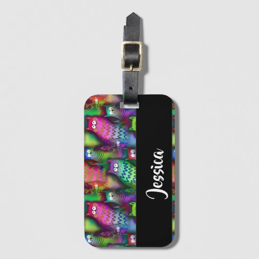 Kleurig verloop van katten bagagelabel (Voorkant (verticaal))