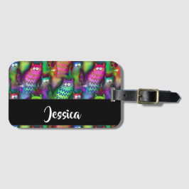 Kleurig verloop van katten bagagelabel