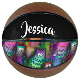 Kleurig verloop van katten basketbal