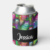 Kleurig verloop van katten blikjeskoeler (Blikje Voorkant)