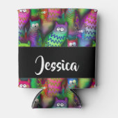 Kleurig verloop van katten blikjeskoeler (Voorkant)