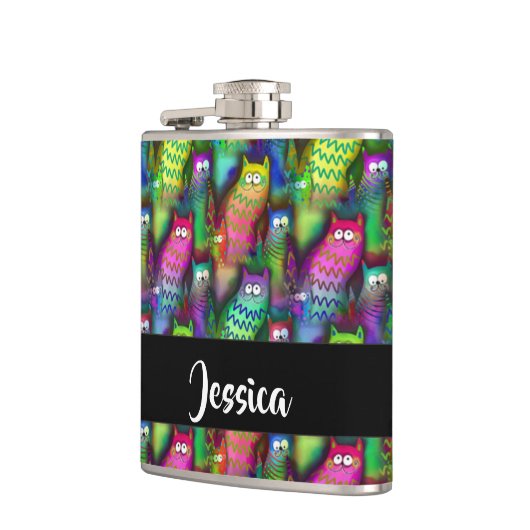 Kleurig verloop van katten heupfles (Links)