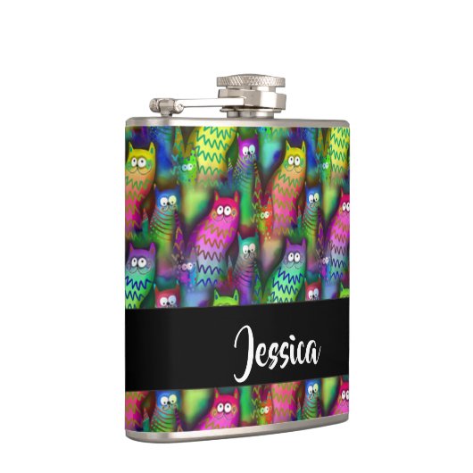 Kleurig verloop van katten heupfles (Rechts)