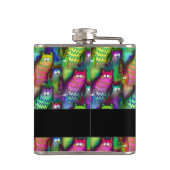 Kleurig verloop van katten heupfles (Achterkant)