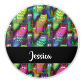 Kleurig verloop van katten keramische knop (Voorkant)