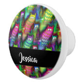 Kleurig verloop van katten keramische knop (Rechts)