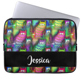 Kleurig verloop van katten laptop sleeve