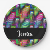 Kleurig verloop van katten papieren bordje (Voorkant)