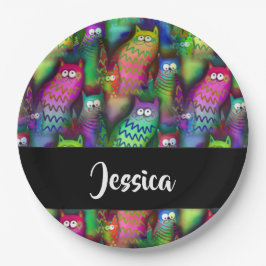 Kleurig verloop van katten papieren bordje