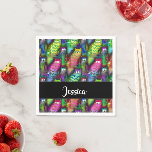 Kleurig verloop van katten servet (Insitu)