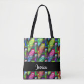 Kleurig verloop van katten tote bag (Voorkant)