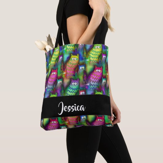 Kleurig verloop van katten tote bag (Dichtbij)
