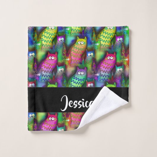 Kleurig verloop van katten washandje (Wasdoekje)