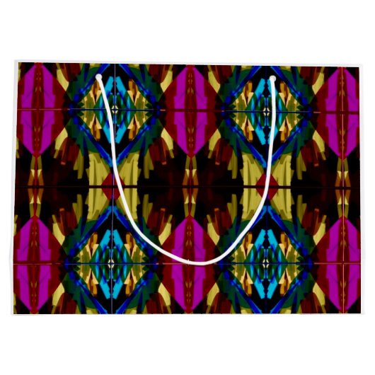 Kleurig verpakkingspapier groot cadeauzakje (Achterkant)