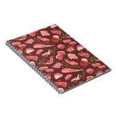 Kleurig vers varkensvlees naadloos met var vlees notitieboek (Rechterzijde)