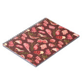 Kleurig vers varkensvlees naadloos met var vlees notitieboek (Linkerzijde)