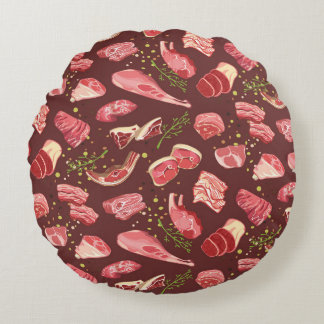 Kleurig vers varkensvlees naadloos met var vlees rond kussen