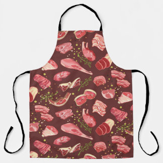 Kleurig vers varkensvlees naadloos met var vlees schort