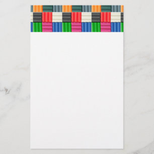 Kleurig vierkant patroon briefpapier