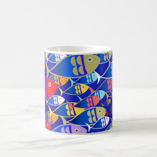 Kleurig visontwerp koffiemok (Center)