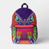 Kleurig vlinderontwerp bedrukte rugzak (Voorkant)