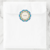 Kleurig vlinderontwerp ronde sticker (Tas)