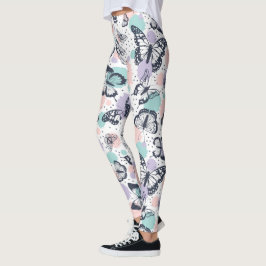 Kleurig vlinderpatroon leggings