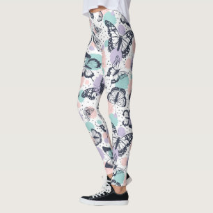 Kleurig vlinderpatroon leggings
