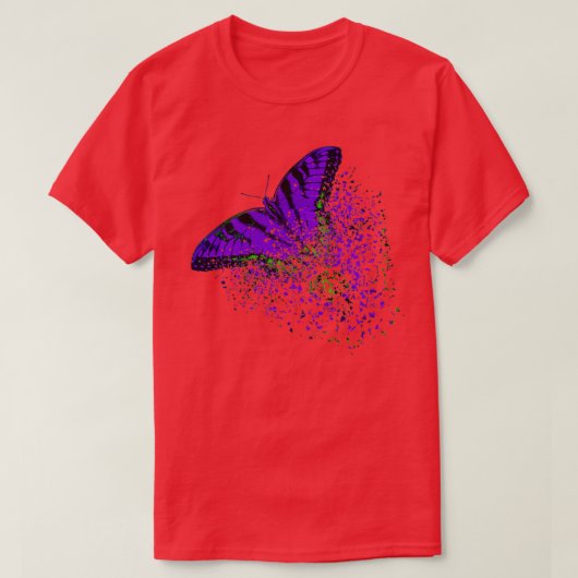 Kleurig vlinderverwijderingsontwerp 2 t-shirt (Design voorkant)