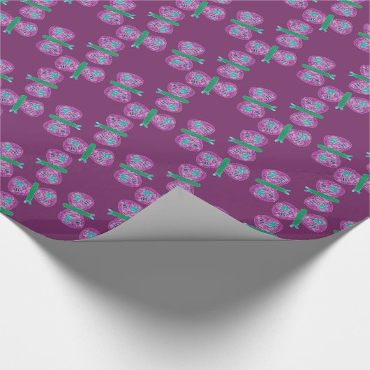 Kleurig vlindervloerpapier cadeaupapier (Hoek)