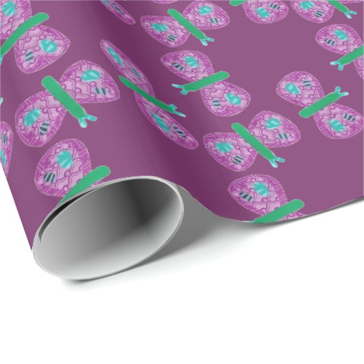 Kleurig vlindervloerpapier cadeaupapier (Rol Hoek)