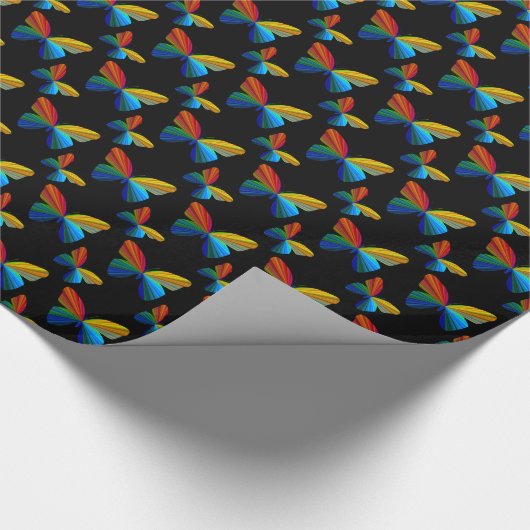 Kleurig vlindervloerpapier cadeaupapier (Hoek)