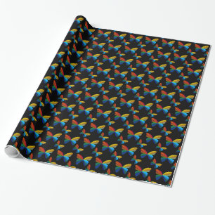 Kleurig vlindervloerpapier cadeaupapier