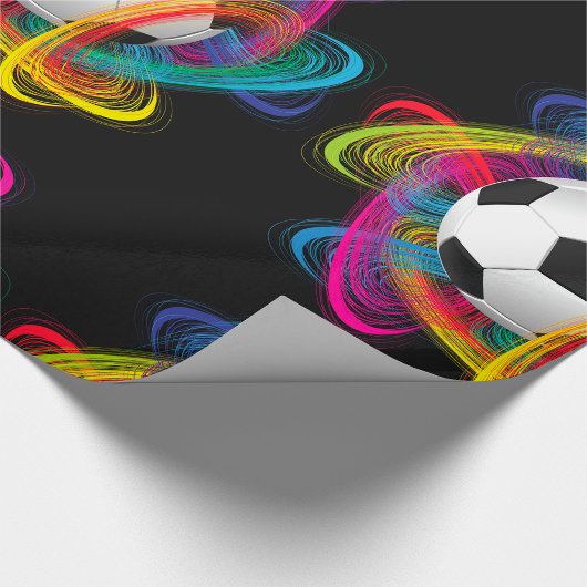 Kleurig Voetbal glanzend papier voor het oppakken 