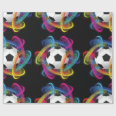 Kleurig Voetbal glanzend papier voor het oppakken  (Vlak)