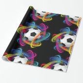 Kleurig Voetbal glanzend papier voor het oppakken  (Uitgerold)