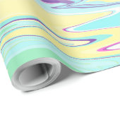 Kleurig vormig vloeibaar vormend esthetisch ontwer cadeaupapier (Rol Hoek)