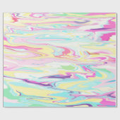 Kleurig vormig vloeibaar vormend esthetisch ontwer cadeaupapier (Vlak)