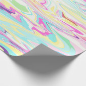 Kleurig vormig vloeibaar vormend esthetisch ontwer cadeaupapier (Hoek)