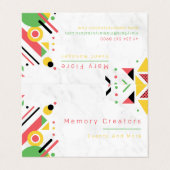 kleurig vouwVisitekaartje Visitekaartje (Buitenkant ongevouwen)