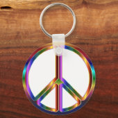 kleurig vredesteken sleutelhanger (Voorkant)
