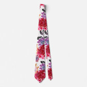 Kleurig waterverf floreel patroon. stropdas (Voorkant)