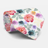 Kleurig waterverf floreel patroon. stropdas (Opgerold)