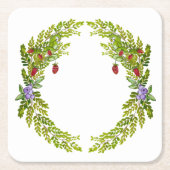 Kleurig waterverf patroon van bessen muismat c kartonnen onderzetters (Voorkant)