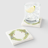 Kleurig waterverf patroon van bessen muismat c stenen onderzetter (Zijkant)