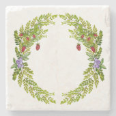 Kleurig waterverf patroon van bessen muismat c stenen onderzetter (Voorkant)