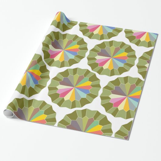 kleurig wiel cadeaupapier (Uitgerold)