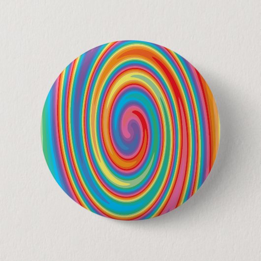 Kleurig wielontwerp ronde button 5,7 cm (Voorkant)