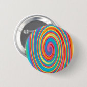 Kleurig wielontwerp ronde button 5,7 cm (Voorkant /achterkant)