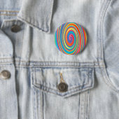 Kleurig wielontwerp ronde button 5,7 cm (In situ)